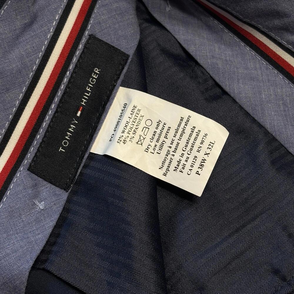 Tommy Hilfiger Men's Navy Wool Blend Dress Pants 38x32 - Picture 8 of 9